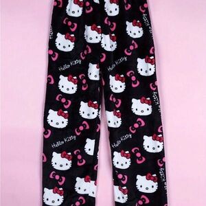 Hello Kitty Size Medium Pajama Pants - Black and Pink